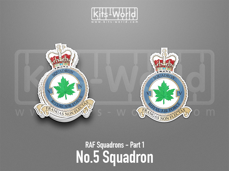 Kitsworld SAV Sticker - British RAF Squadrons - No.5 Squadron W:75mm x H:100mm 